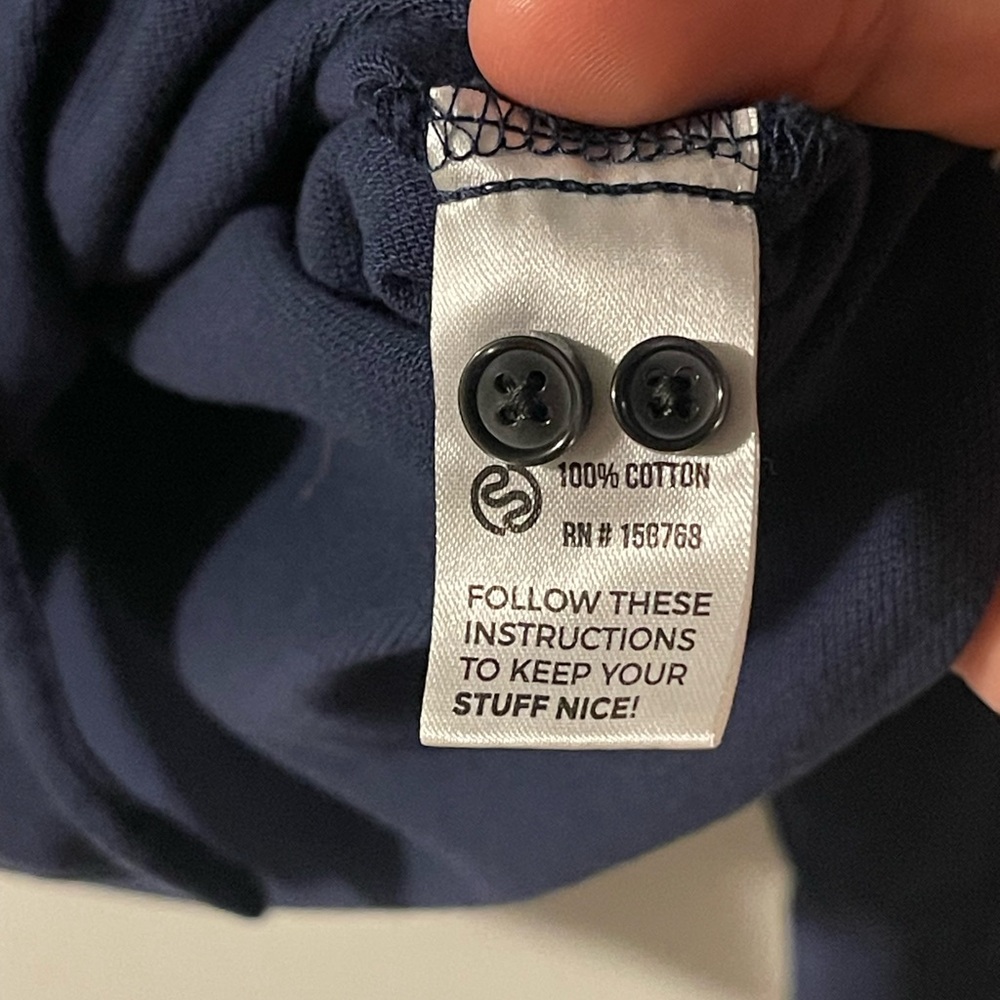Nicestuff Navy Blue Garment with Button Detail - Picture 3 of 5